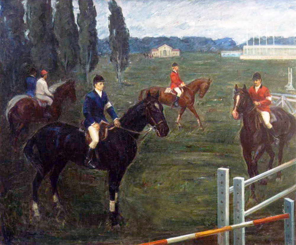 «Вершники на тренуванні». 1989. Полотно, олія